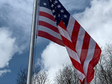 American 5'X8' U.S.A  Flag 100% Rough Tex® 210D Printed Nylon With Four Rows Of Stitching And  Pin Pack