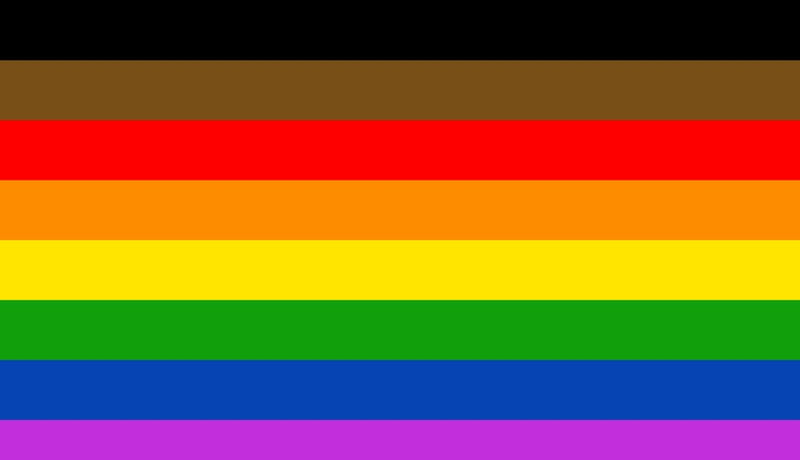 Philadelphia Rainbow 12"x18" Stick Flags Pride Parade
