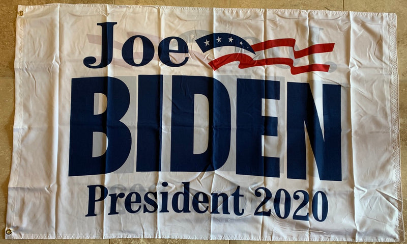 Joe Biden Official Democratic Party Presidential Banner White Double Sided 3'X5' Flag Rough Tex® 100D
