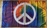 Tie Dye Peace Sign Flag 3'X5' Rough Tex® 100D
