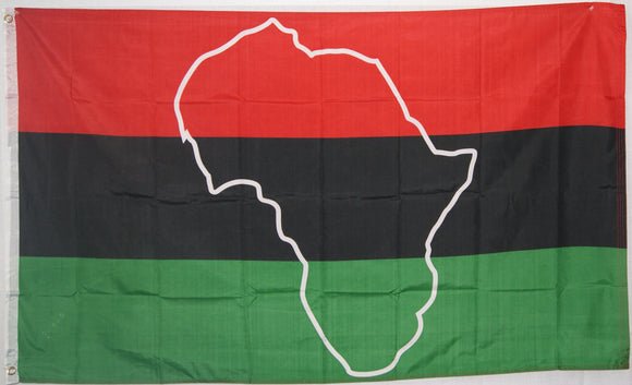 Afro American Map 3'X5' Flag Rough Tex® 100D