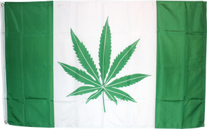 3'X5' GREEN CANADA LEAF FLAG 100D ROUGH TEX ®