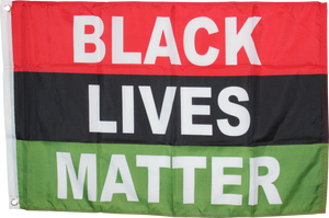 Black Lives Matter Pan-African Official African American Flag 2'x3'- Rough Tex® 100D