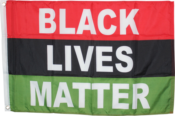 Black Lives Matter Pan-African Official African American Flag 2'x3'- Rough Tex® 100D