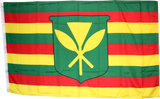 Kanaka Maoli Flag Of Hawaii 4'X6' 68D Nylon ROUGH TEX ®
