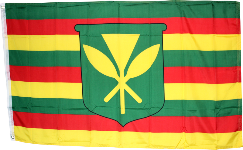 Kanaka Maoli Flag of Hawaii 5'X8' ROUGH TEX® 68D