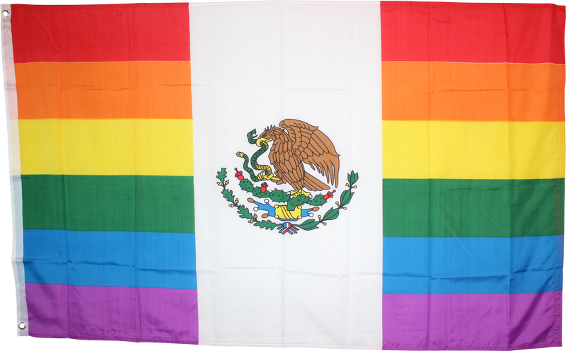 Mexico Rainbow Flag Rough Tex ® 100D 3'X5' Flags