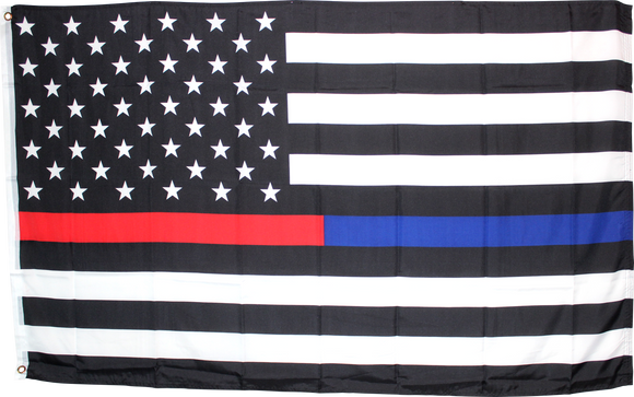 USA Fire Police Memorial American Flag Rough Tex ® 3'x5' 100D Flags