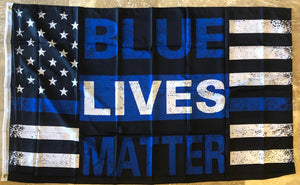 Blue Lives Matter 2'X3' Flag Rough Tex® 100D