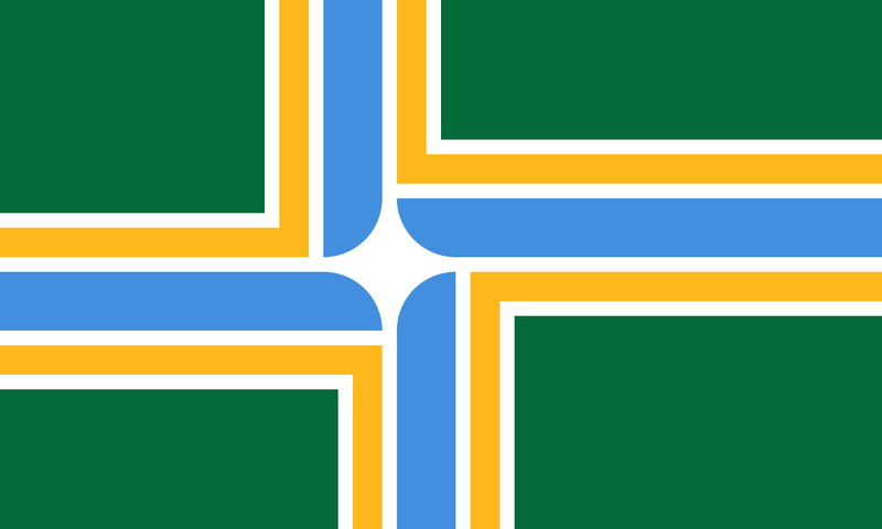 Portland Oregon 3'X5' Flag Rough Tex® 100D