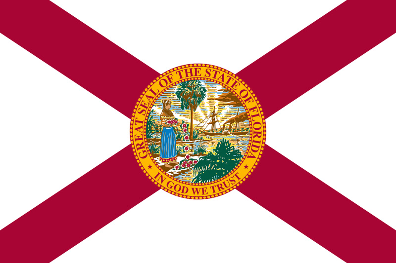 Florida 5'X8' Flag Rough Tex® 150D Polyester