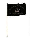 12 Jolly Roger Beating Will Continue Until Morale Improves 12''X18'' Stick Flags - Rough Tex® 68D Nylon