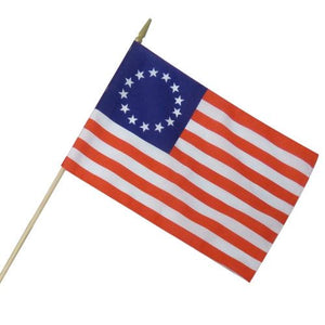 12 Betsy Ross 12''X18'" Flags With Stick - Rough Tex ®100D