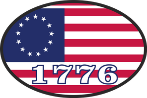 1776 USA Oval Bumper Sticker