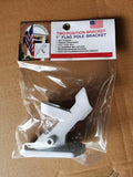 Two Position 1" Inch Flag Pole Bracket Cast Aluminum White