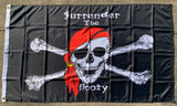 Pirate Surrender The Booty Red Bandana 3'X5' Flag Rough Tex® 100D