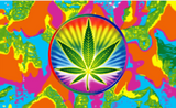 Marijuana Tye Dye Weed Flag 3'X5' Rough Tex® 68D Nylon