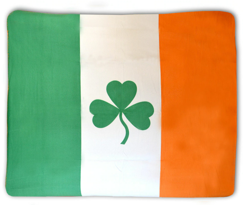 Ireland With Shamrock Deluxe Polar Fleece Blanket