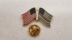 USA & USA Thin Blue Line Cloisonné Hat & Lapel Pin