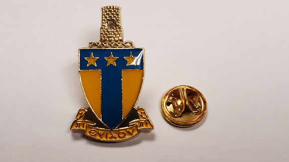 Alpha Tau Omega ATO Shield Cloisonné Hat & Lapel Pin