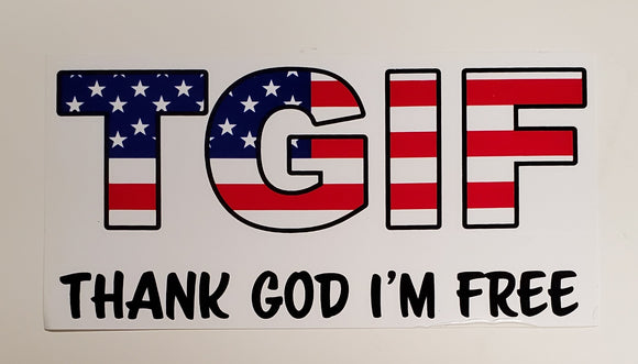 Thank God I'm Free Bumper Sticker