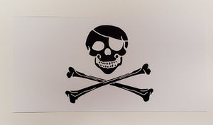 Jolly Roger W/ Eyepatch Bumper Sticker