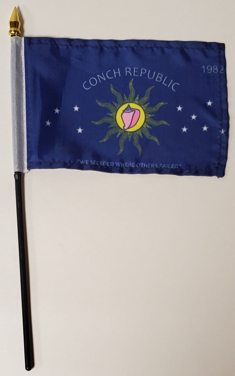 Conch Republic 4"X6" Stick Flag Polyester