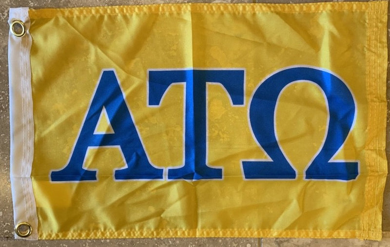 ATO Alpha Tau Omega Flag With Grommets- 12"X18" Rough Tex ® 100D Flag