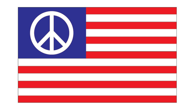 Peace USA Embroidered 3'X5' Flag Rough Tex® 150D Nylon