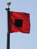 Hurricane Warning 3'X3' Flag ROUGH TEX® 100D