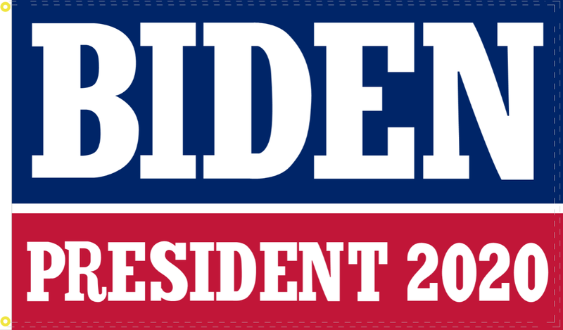 Biden President 2020 Democratic Presidential Blue And Red Double Sided Flag 2'X3' Rough Tex® 100D