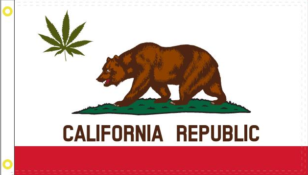 California Republic Leaf  2'X3' Flag- Rough Tex® 100D
