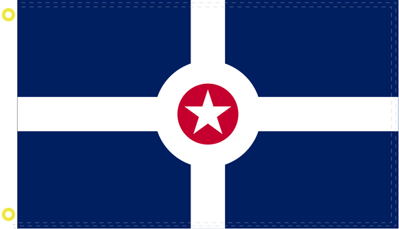 Indianapolis Indiana Flag Rough Tex ® 2'x3' 100D