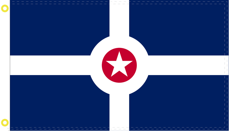 Indianapolis Indiana Flag Rough Tex ® 2'x3' 100D