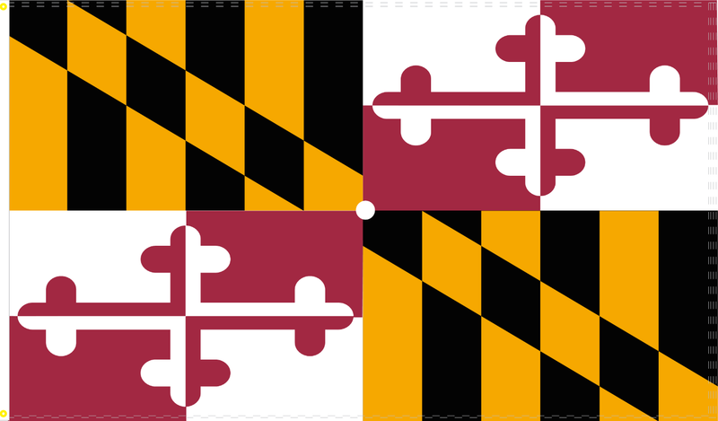 Maryland 2'X3' Flag Rough Tex® 100D