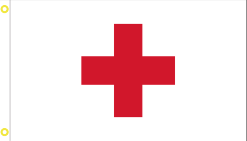 Red Cross 2'X3' Flag Rough Tex® 100D