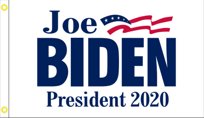 Joe Biden Official Democratic Party Presidential Banner White 2'X3' Flag Rough Tex® 100D