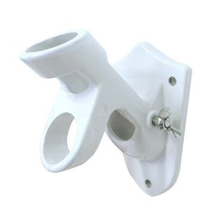 Two Position 1" Inch Flag Pole Bracket Cast Aluminum White