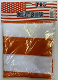 Orange & White USA 3'X5' Flag Rough Tex® 100D