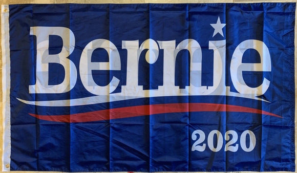 Bernie Sanders 2020 Official Democratic Party Presidential Banner Blue Single Sided Flag 3'x5' Rough Tex® 68D Nylon