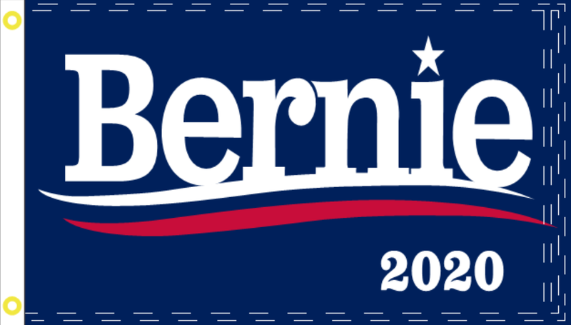 Bernie Sanders Official Democratic Party Presidential Banner Blue Double Sided Flag 3'x5' Rough Tex® 68D