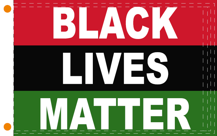 Black Lives Matter Pan African Double Sided 3'X5' Flag Rough Tex® 100D