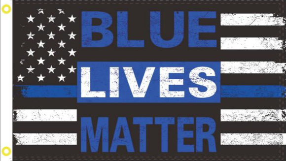 Blue Lives Matter 3'X5' Flag Rough Tex® 100D