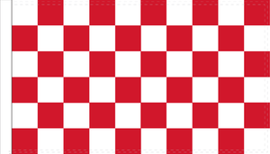 Checkers Race Red & White  3'X5' Flag Rough Tex® 100D