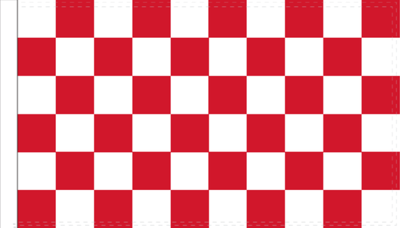 Checkers Race Red & White  3'X5' Flag Rough Tex® 100D
