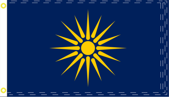 Greek Macedonia 3'X5' Flag Rough Tex® 100D