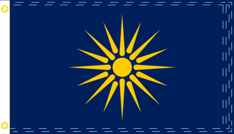 Greek Macedonia 3'X5' Flag Rough Tex® 100D