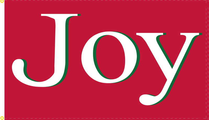 Merry Joy Red 3'X5' Flag Rough Tex® 100D