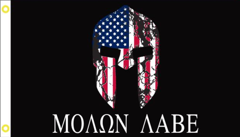 Molon Labe Stars And Stripes Double Sided 3'X5' Flag Rough Tex® 100D