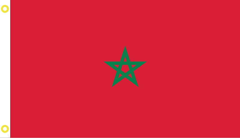 Morocco 3'X5' Flag Rough Tex® 100D